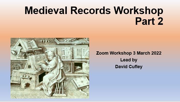 Medieval Workshops Recordings Online